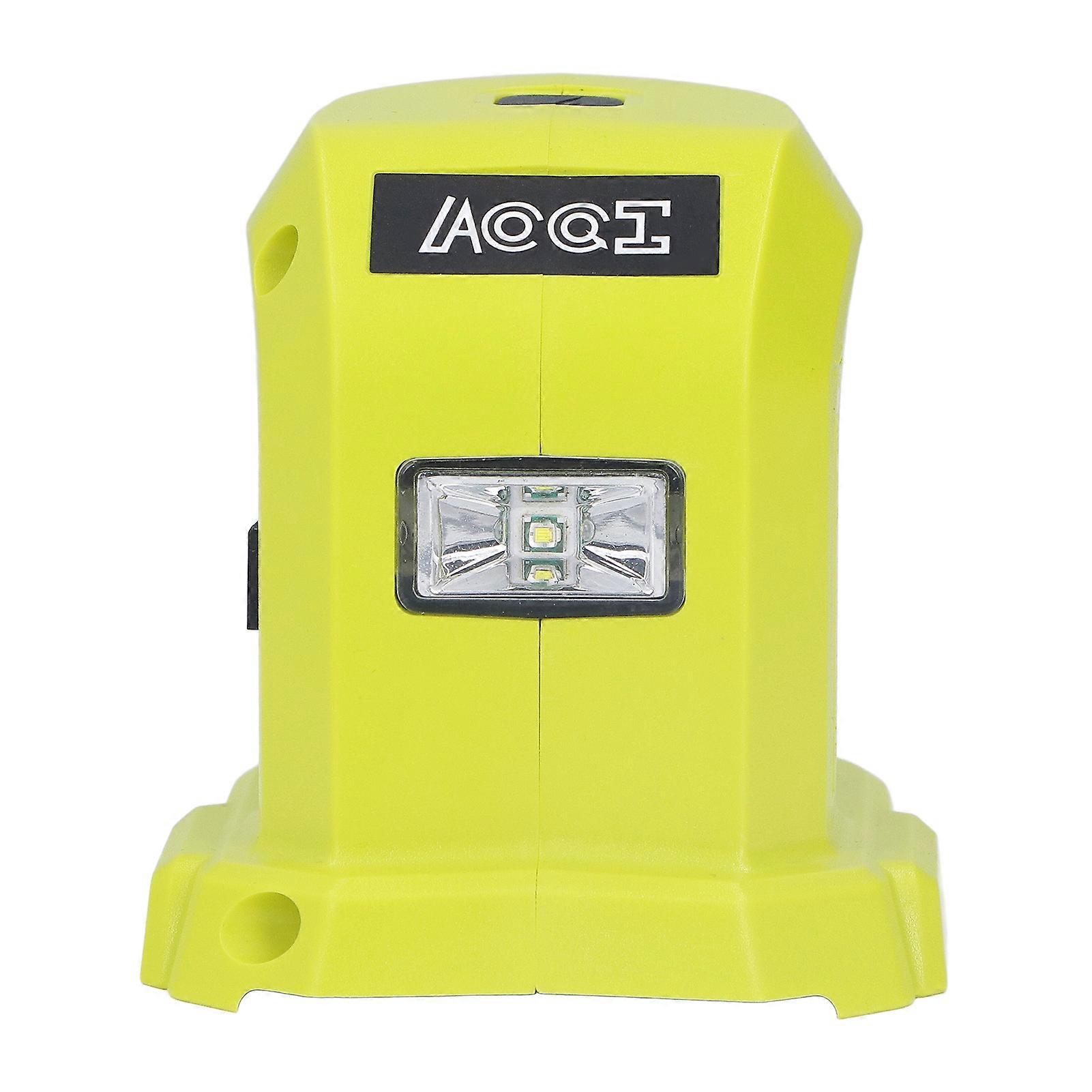 Adaptateur de batterie double port USB, convertisseur de batterie lithium-ion avec lumières LED 18 V 14,4 V