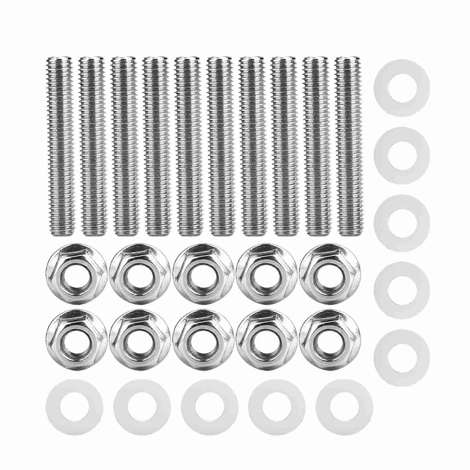 Kit de boulons de goujon de tête de collecteur d'échappement noir en acier inoxydable pour Honda Acura