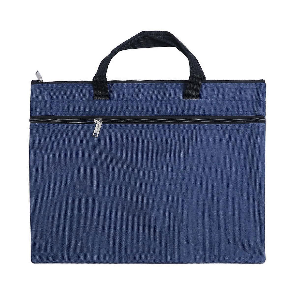 A4 Document Bag Navy for Travel Use Waterproof Portfolio Organizer