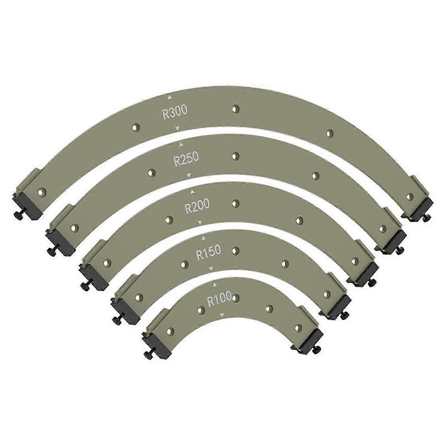 5Pcs Woodworking Radius Corner Jigs with Round Template Guides