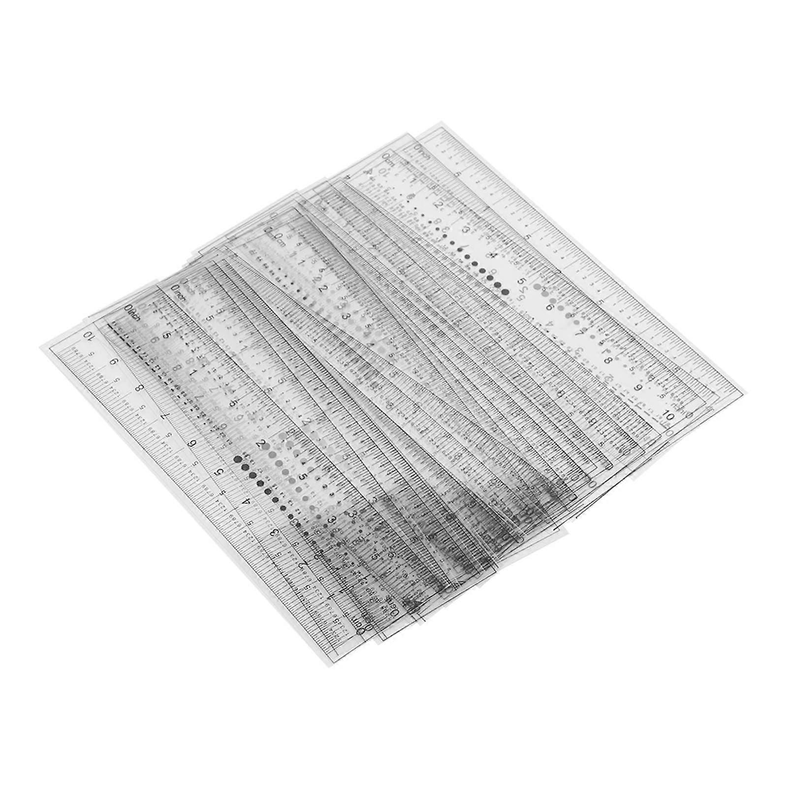 20pcs Foldable Eyebrow Template Ruler 10cm Microblading Tool
