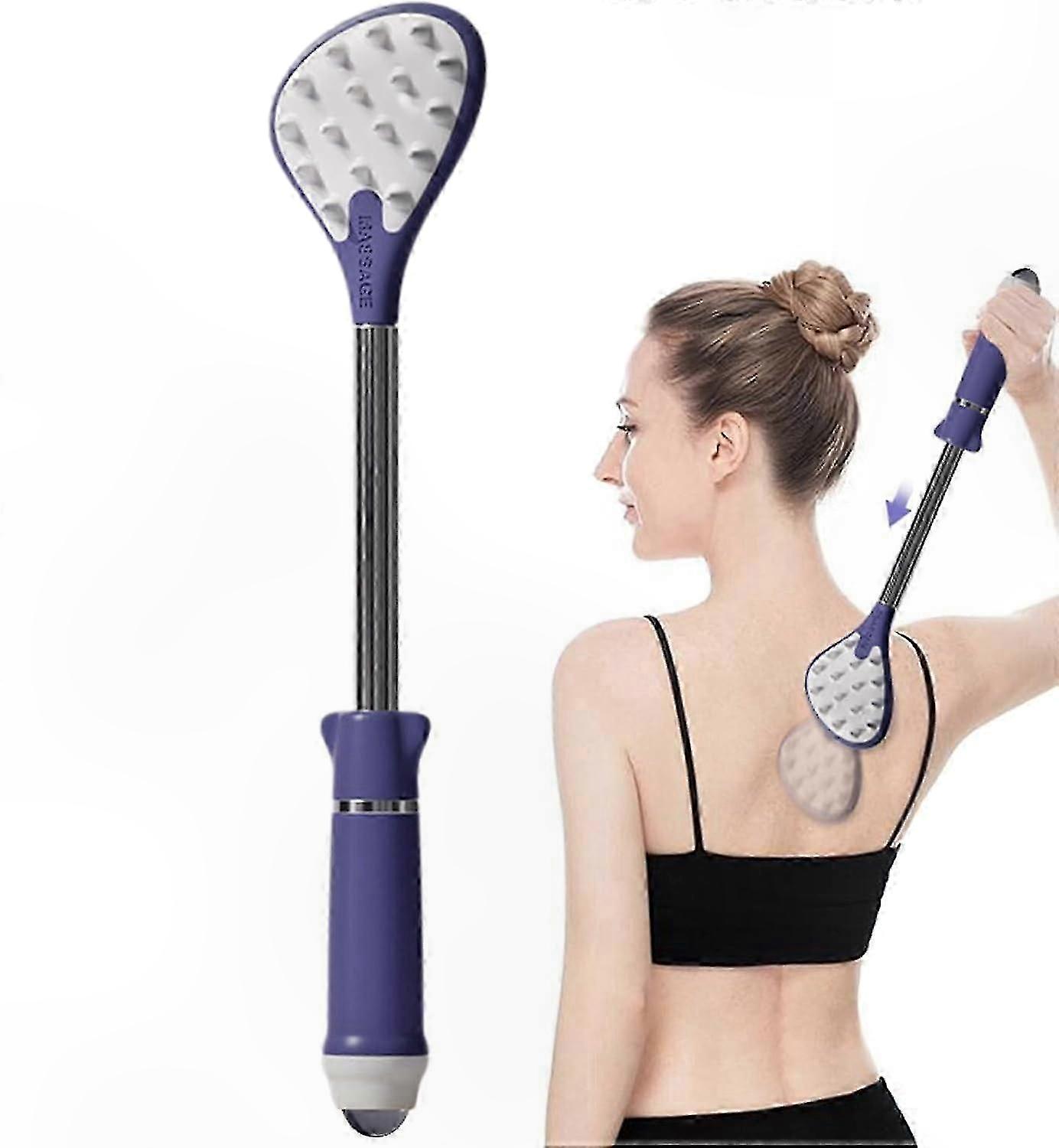 Back Scratcher for Itch Relief, Portable Extendable Acupoint Massager, Stainless Steel Telescoping Back Scratcher Tool