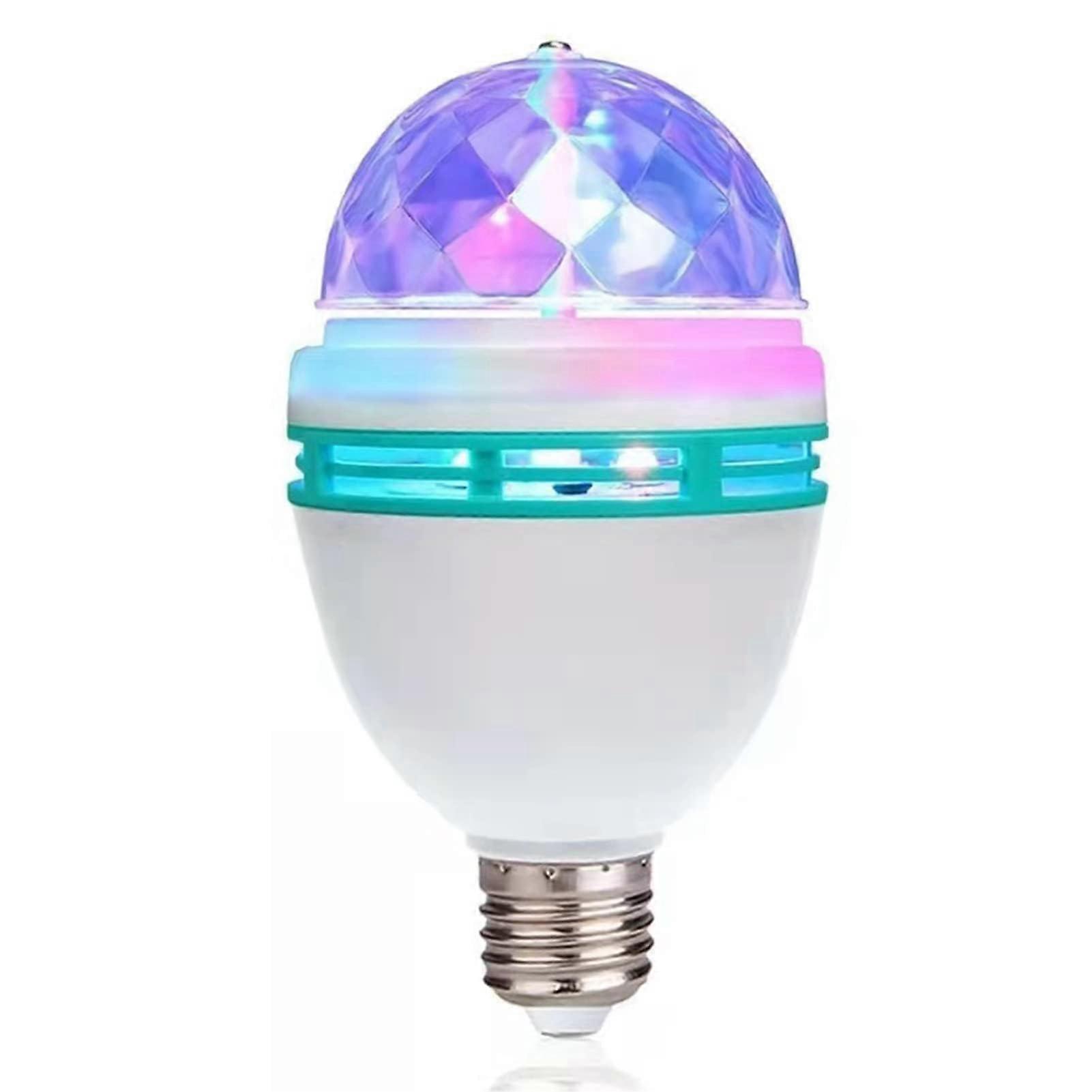 E27 Disco Light Bulb 3W Rotating RGB LED Strobe Party Light For All Lamps With E27 Socket Crystal Smart Bulb