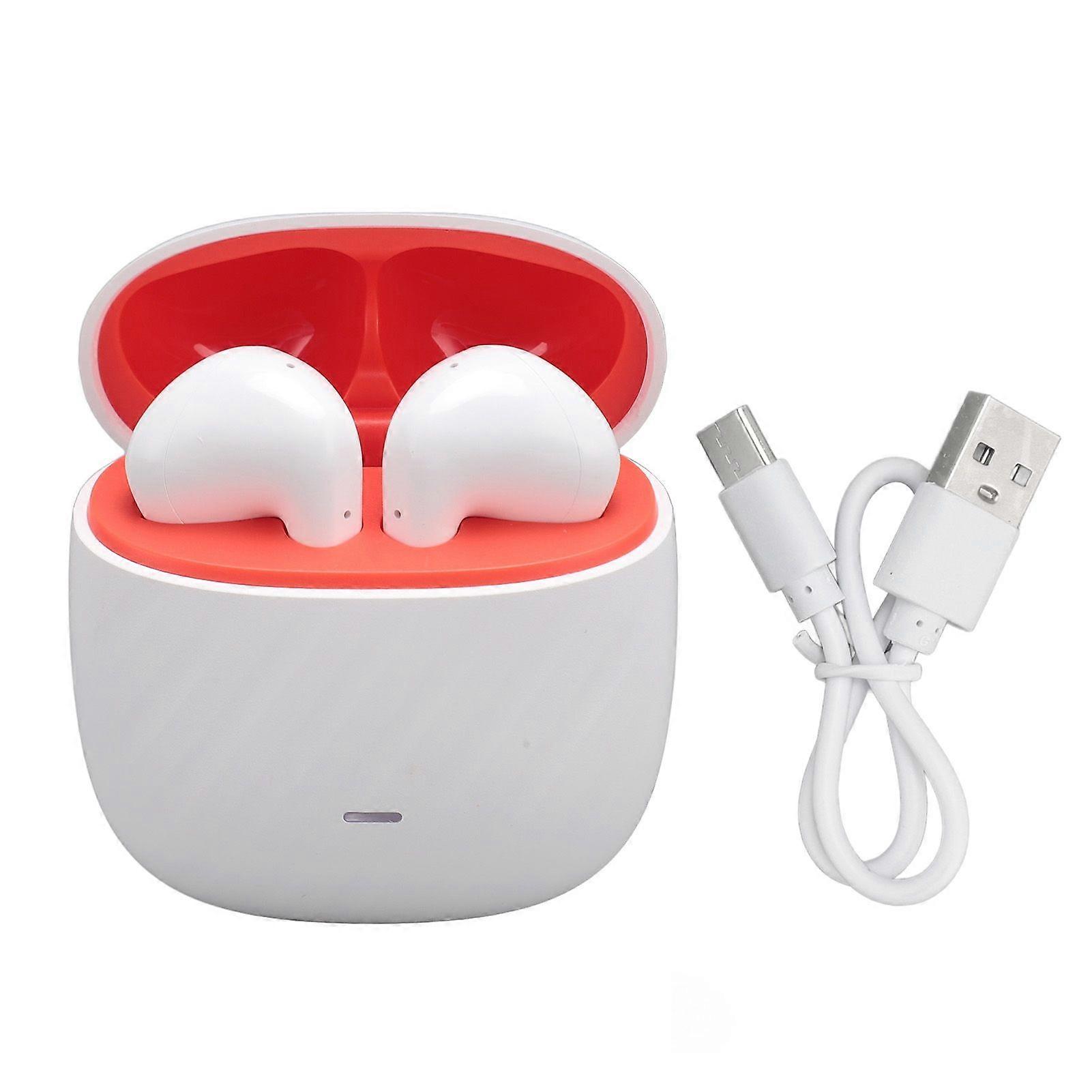 Language Translator Earbuds Wireless Bluetooth 5.3 Noise Reduction Support 84 Languages Waterproof Voice Translator Earbuds White