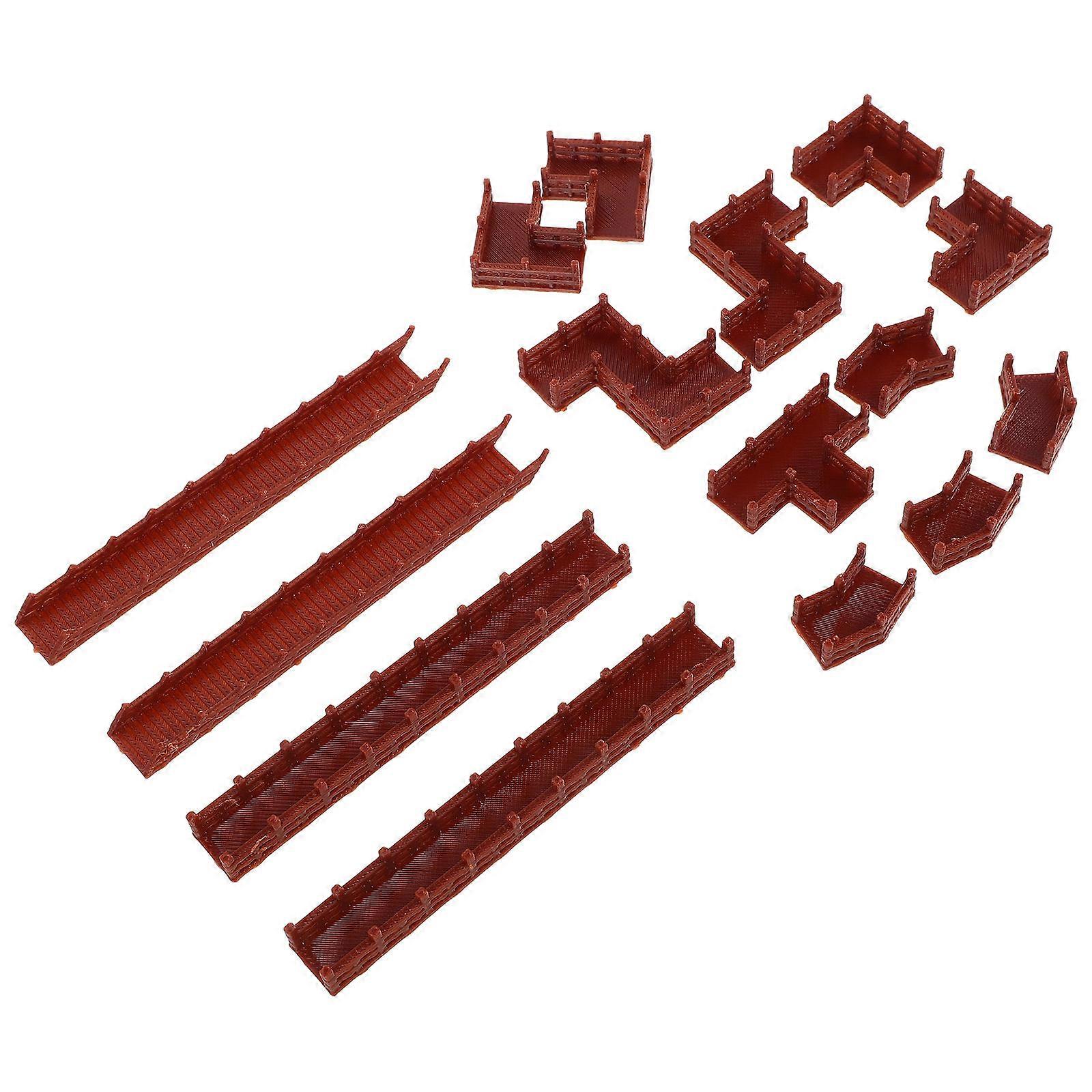Aquarium Accessories Ancient Architecture Model for Decor 4Pcs Extended Stairs