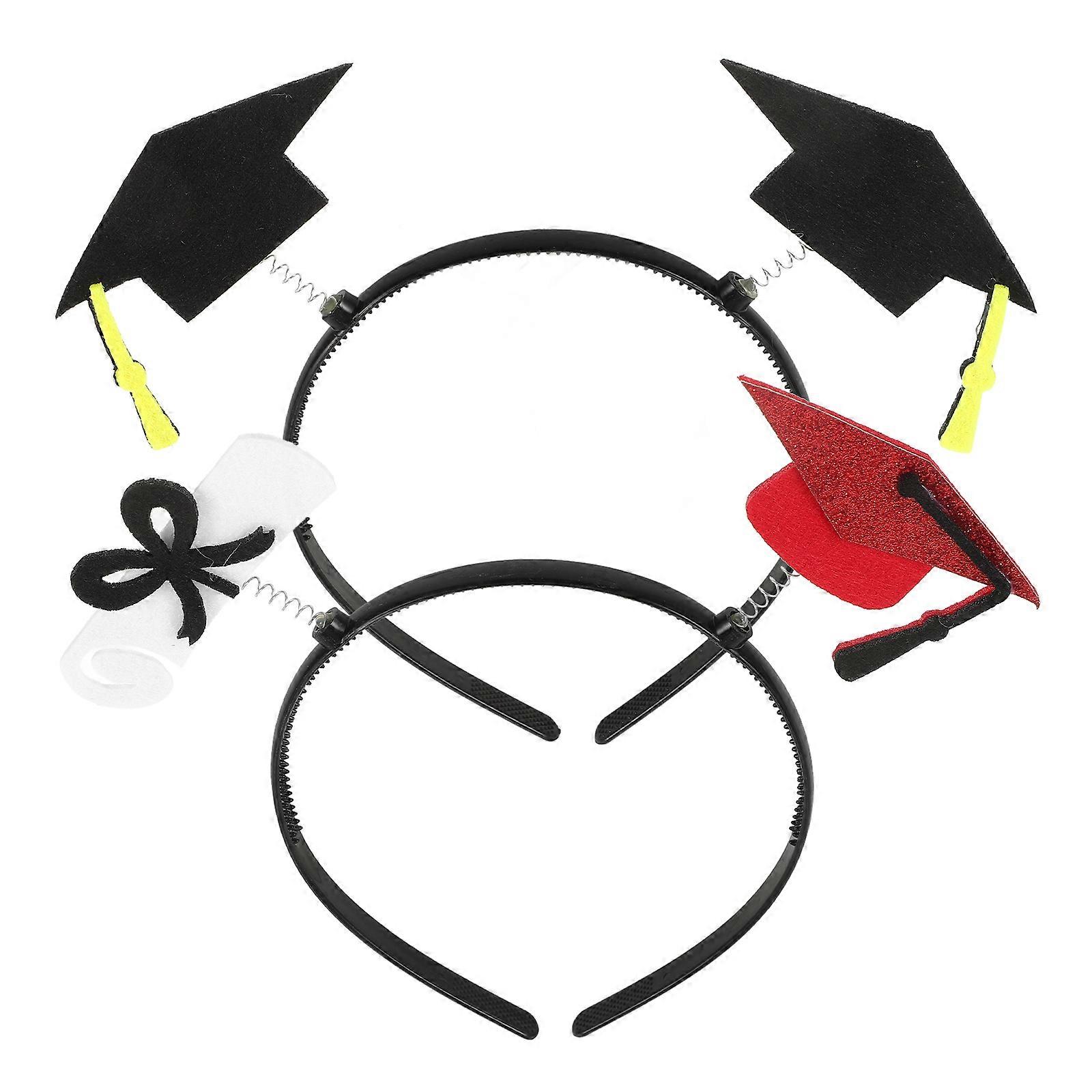 Graduation Cap Headband Mini Graduation Hat for Party 8 Pieces