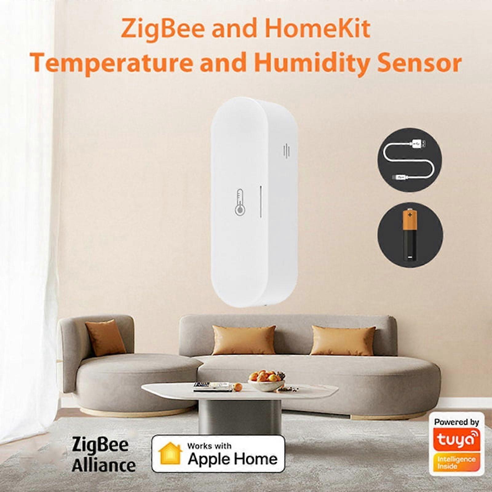WiFi Hygrometer Thermometer Sensor Smart Temperature Humidity Monitor, Home Kit Voice Control Support and TUYA APP