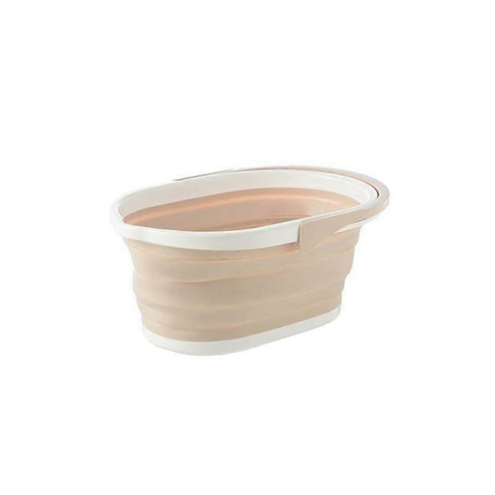 Water Bucket Foldable Khaki Clothing Storage Bucket Debris Sorting Accessories 1 Piece