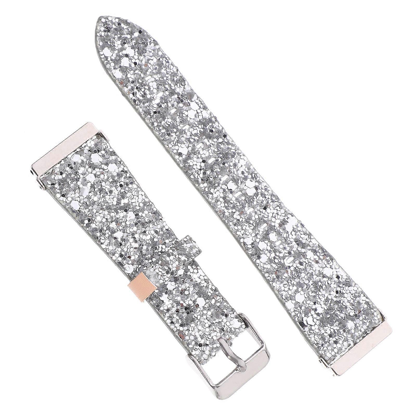 Silver Glitter Watch Band for Watch Replacement Strap 1Pcs Durable Style