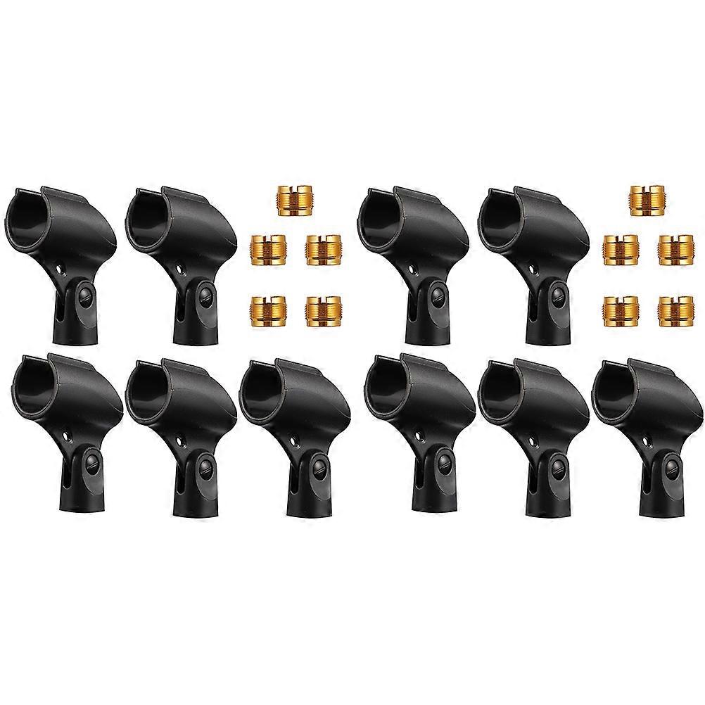 Mic Holder Clamp 30Pcs Microphone Clip For Audio Recording Beginners Black Rectangular Wireless Use