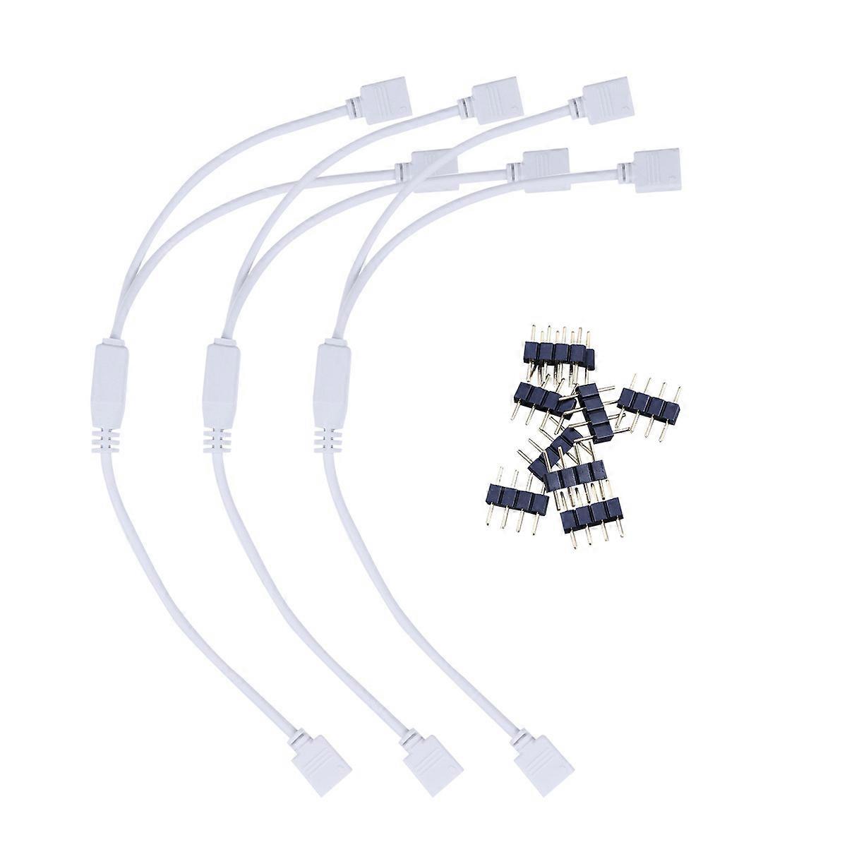 Rgb LED Connection Cable 1 to 2 Strip Lamp Controller with 6Pcs Set