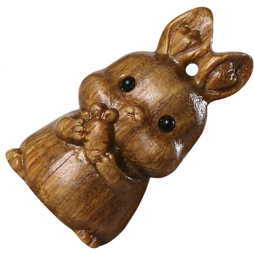 Zodiac Rabbit Keychain Pendant for DIY Crafts with 3Pcs Wooden Rabbit Charms