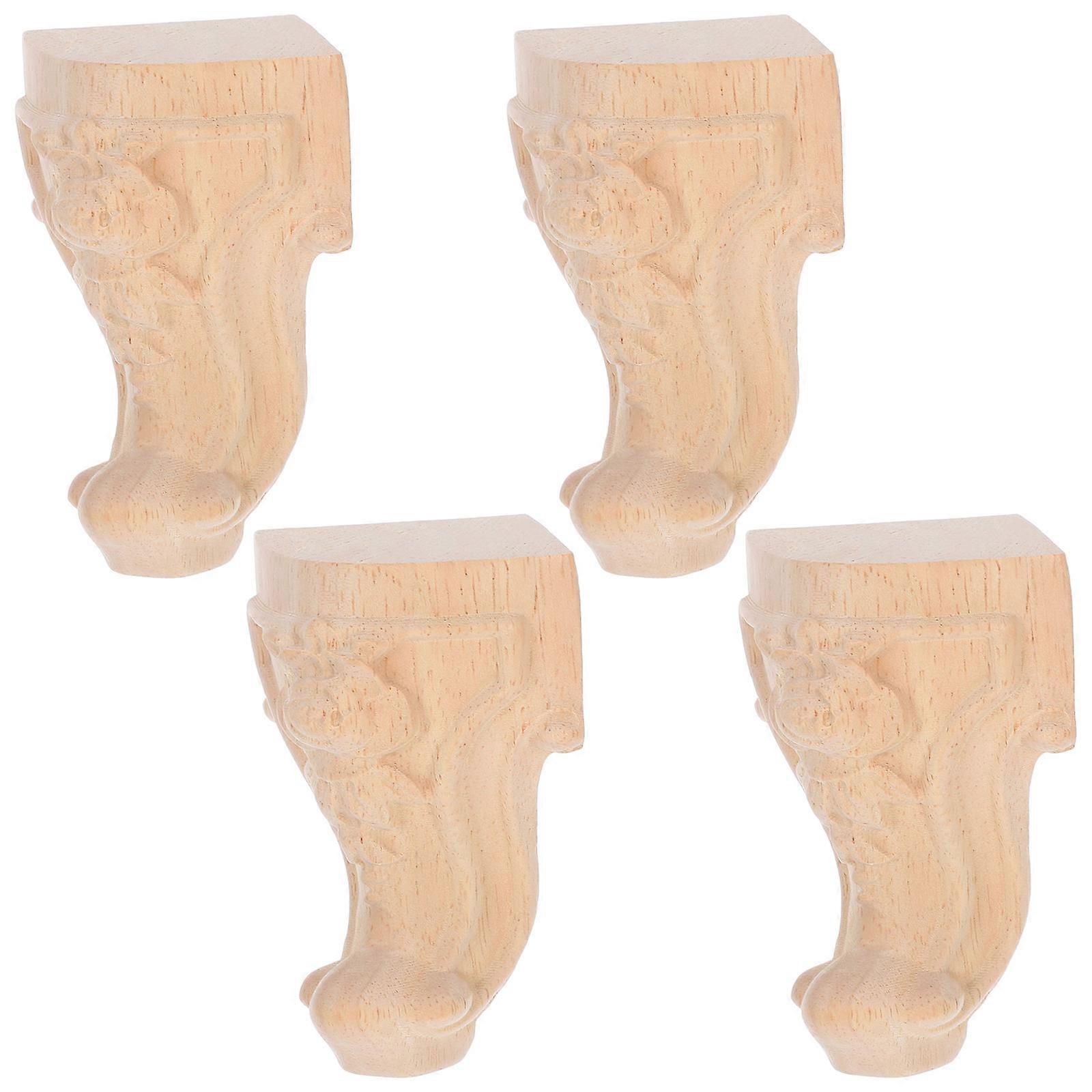 Replacement Wooden Furniture Feet 12 Pcs Beige Durable Use Easy to Use Simple Structure for Home Decoration