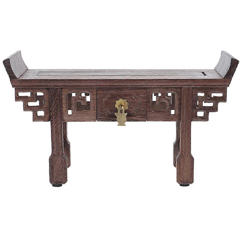 Plant Stand Indoor Wooden Display Stand Chinese Traditional Style 31X15CM For Studio Use 1Pack