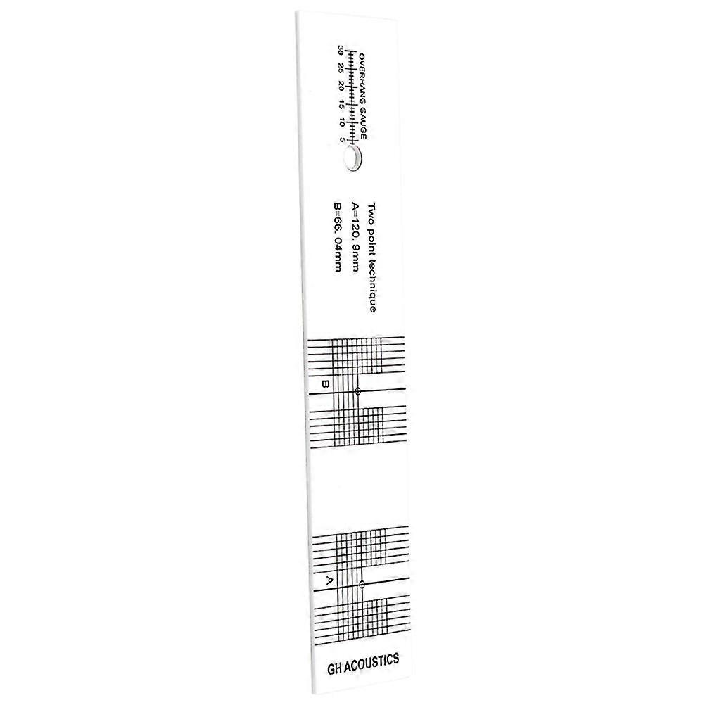 Turntable Cartridge Alignment Protractor for Stylus Adjustment White