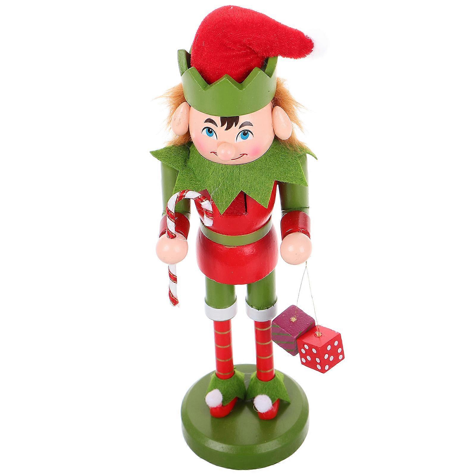 Christmas Nutcracker Wooden Nutcracker Figure for Christmas Decor 2Pcs