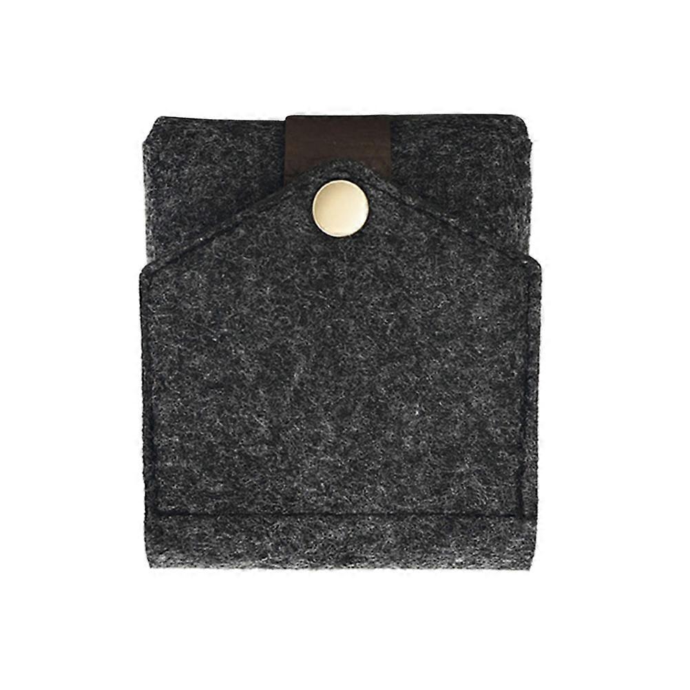 Felt Makeup Bag Portable Lipstick Bag with Button