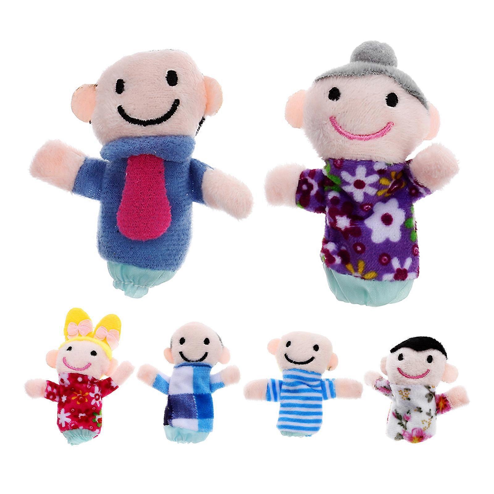 Hand Puppets for Storytelling Family Member Puppets 6Pcs Set Cloth Material