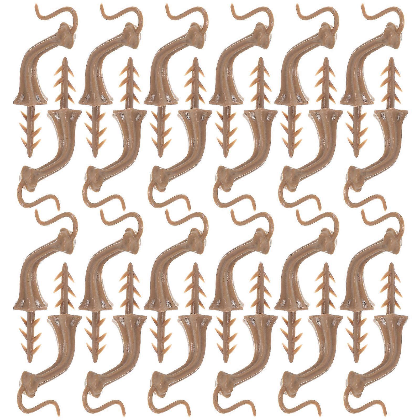 Light Brown Fake Pumpkin Stems Plastic Pumpkin Handle for DIY 80Pcs