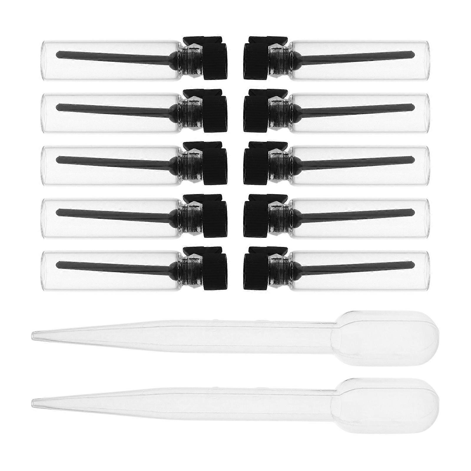 Black Glass Perfume Sample Bottles for Storage 40Pcs Mini Essential Oil Vials