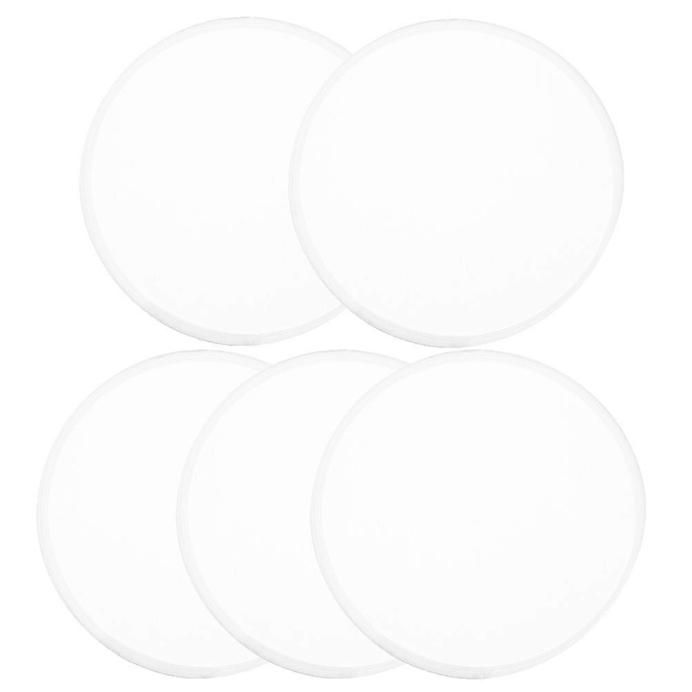 White Folding Round Fan Hand Fan for Party 15Pcs Pack