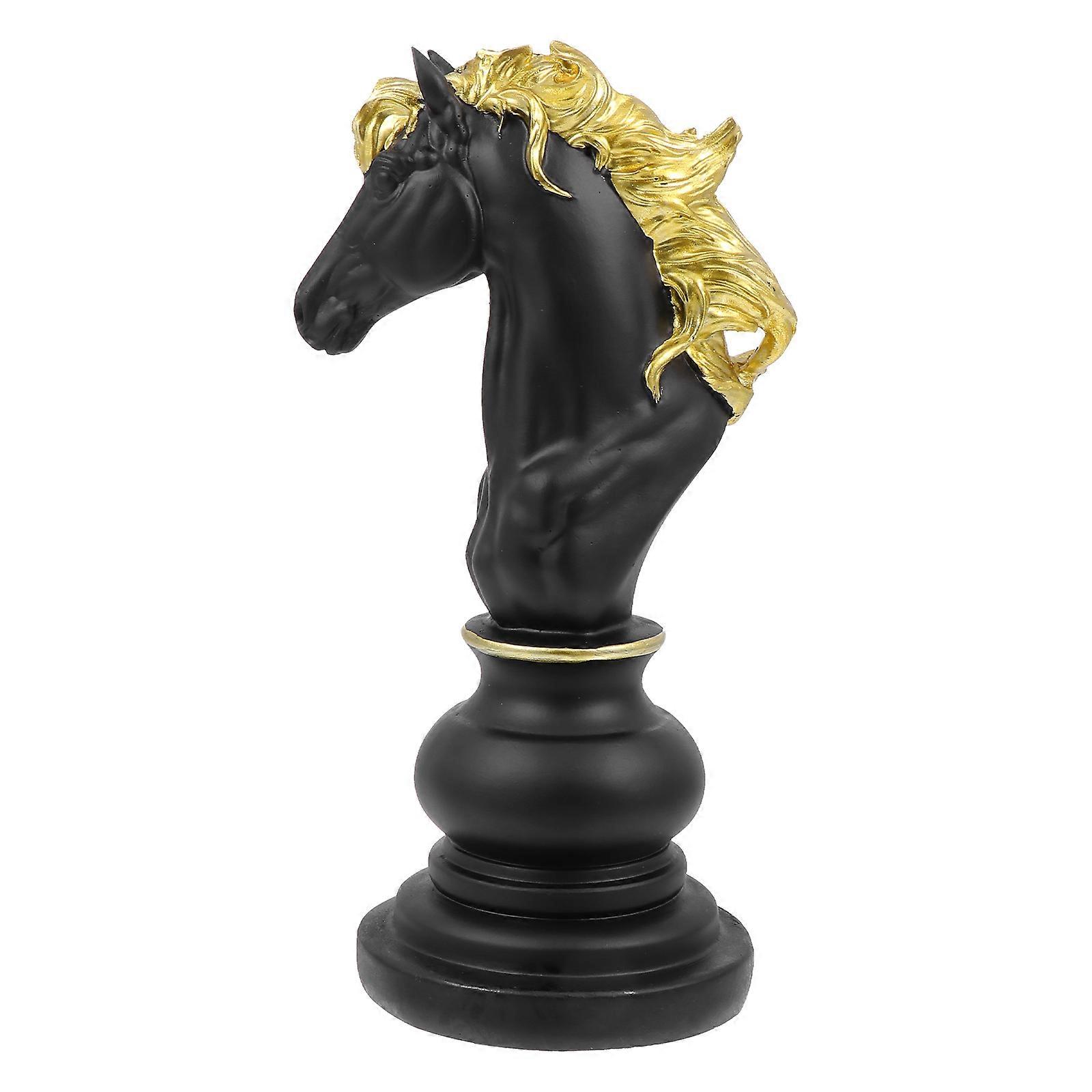 Resin Chess Piece Decoration For Home And Office With Elegant Design And Horse Shape 1Pc