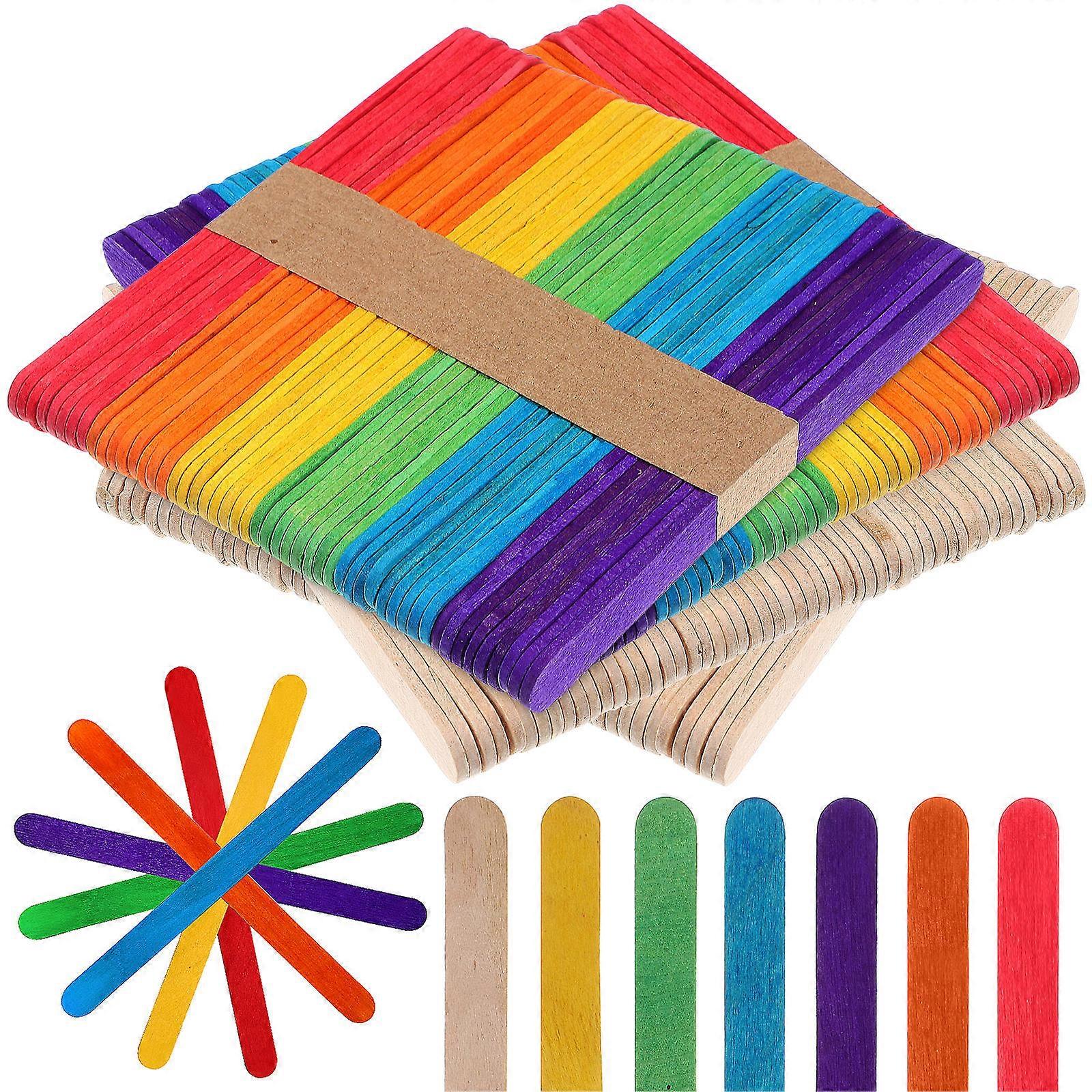 Wooden Sticks Ice Cream Handle for DIY Crafts 1000Pcs Assorted Color