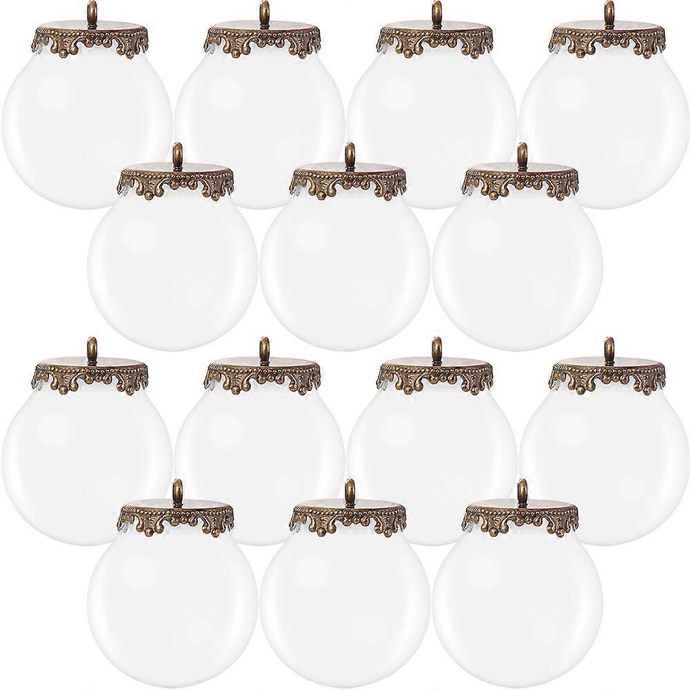 Mini Glass Dome Bottle Set For DIY Crafts With Retro Style And Transparent Color 10 Sets