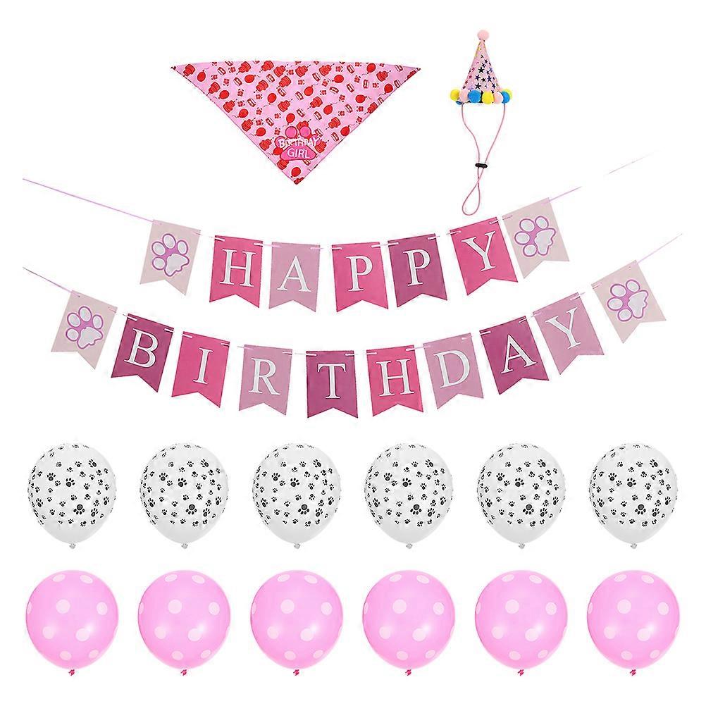 Cat Party Decoration Kitten Dog Birthday Banner Rectangular Celebration 3 Sets