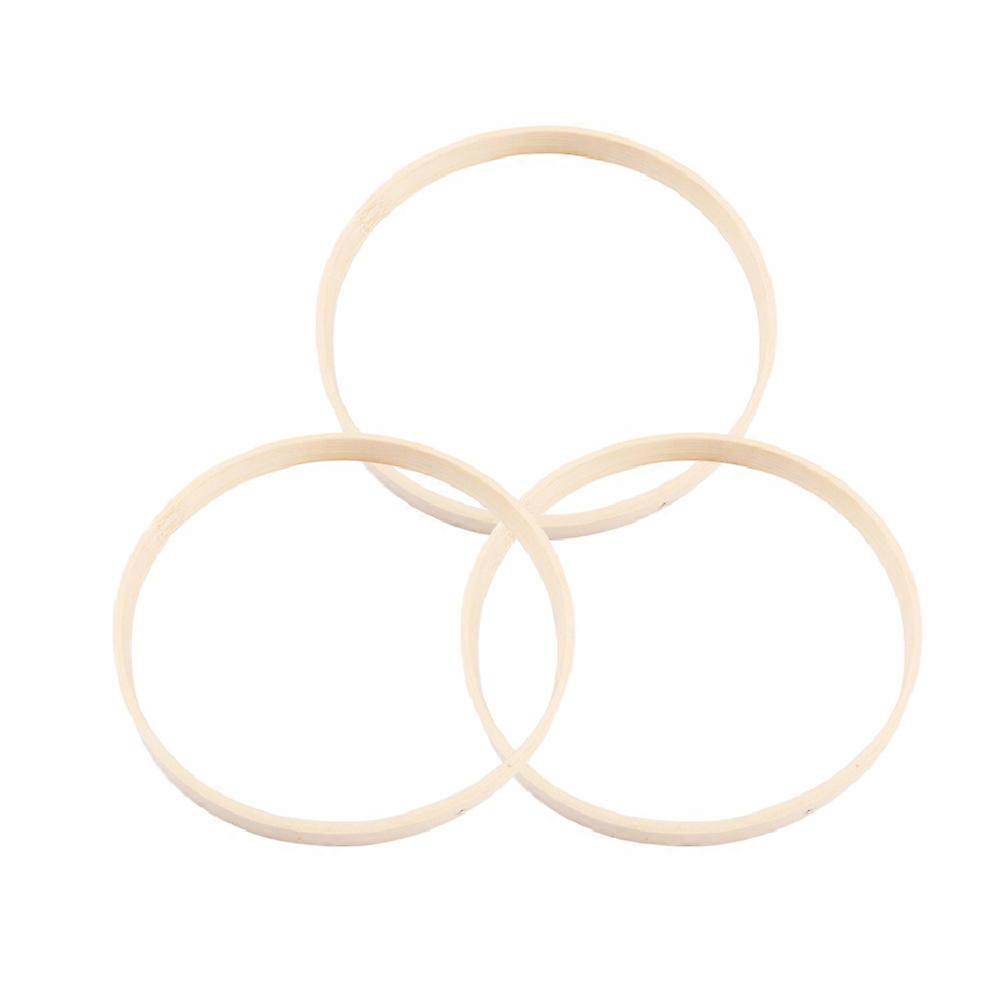 DIY Dreamcatcher Round Bamboo Ring for Craft Tools with 30Pcs Beige