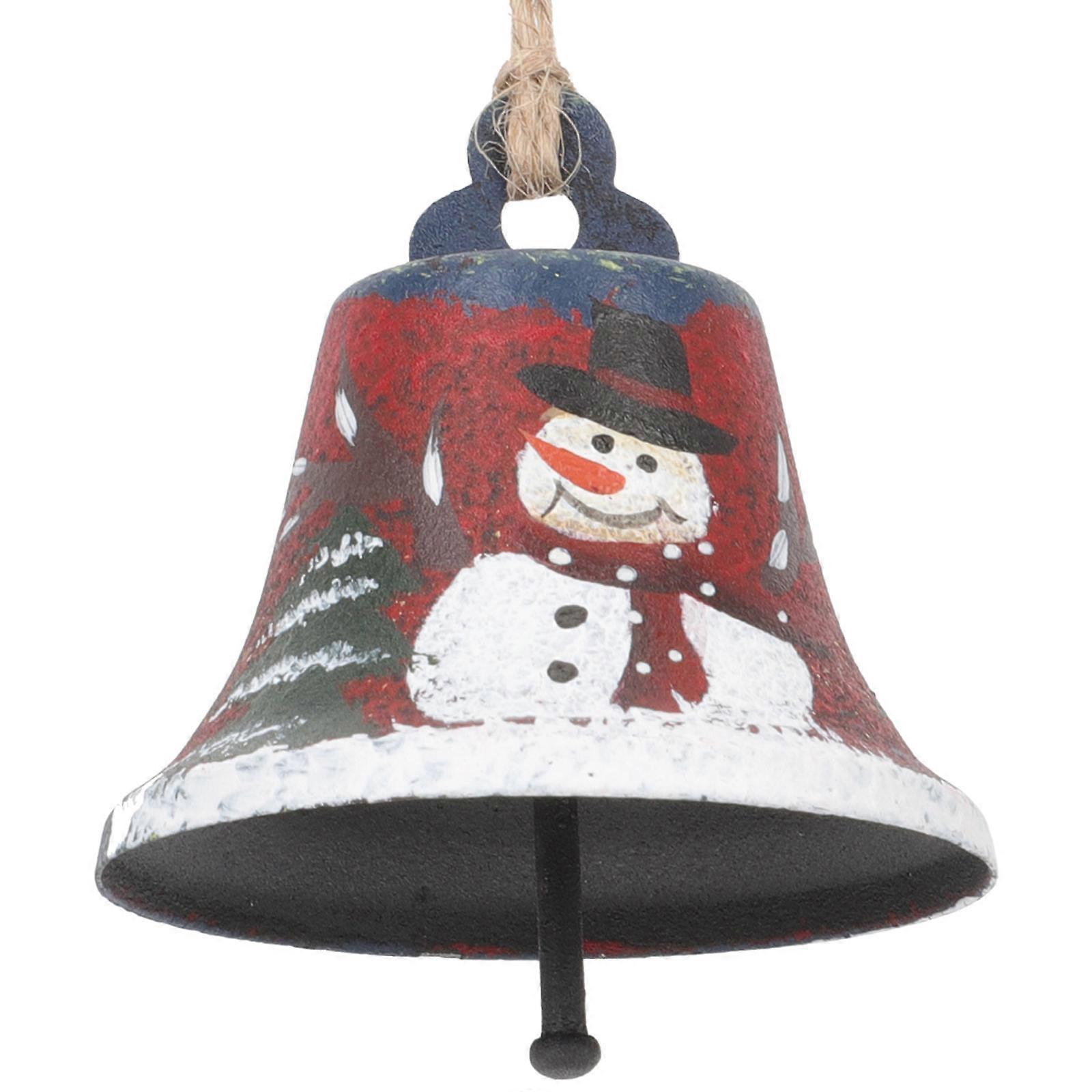 Xmas Tree Snowman Bell 4Pcs Multi Versatile Hanging Options Scene Pendants for Party Use