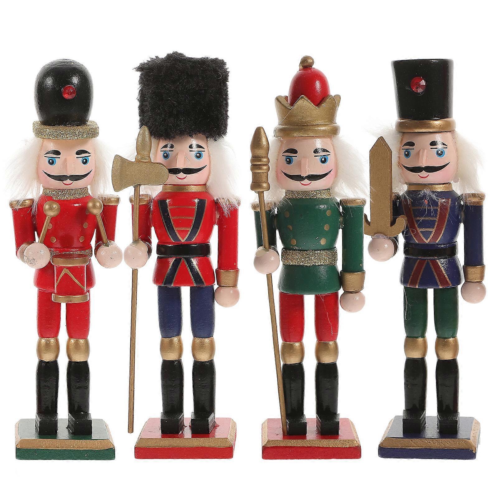 Wooden Nutcracker Ornaments for Christmas Decoration 20Pcs Assorted