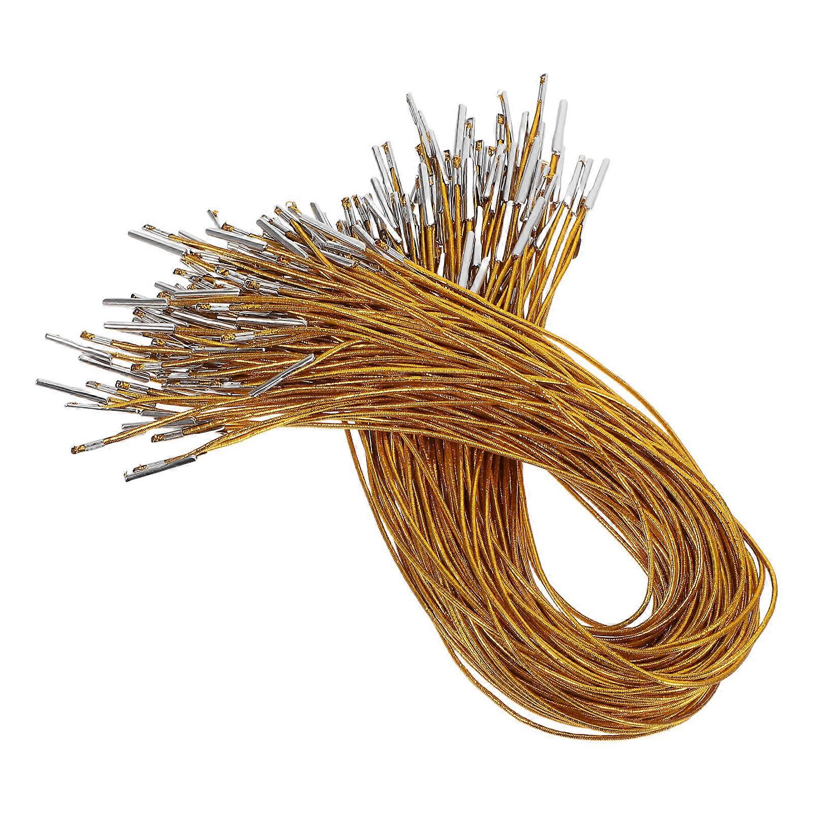 Gold Mask Elastic Strap with Barbed Metal Ends for DIY Crafts 300Pcs
