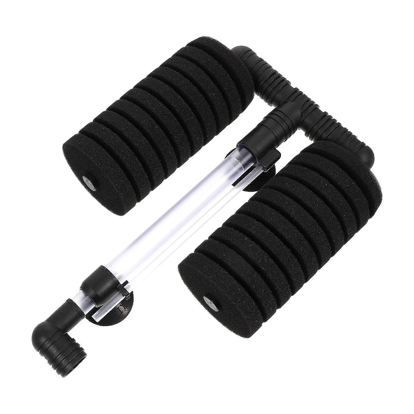 Aquarium Sponge Filter Dual Sponge Biochemical Filter for 2Pcs Fish Tank