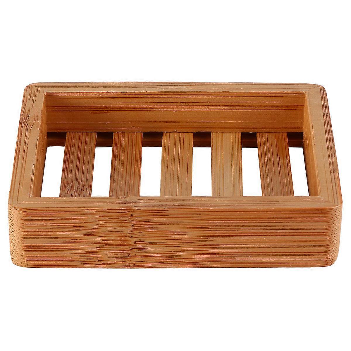 Soap Holder Wooden for Better Draining 2Pcs Soap Dish Container