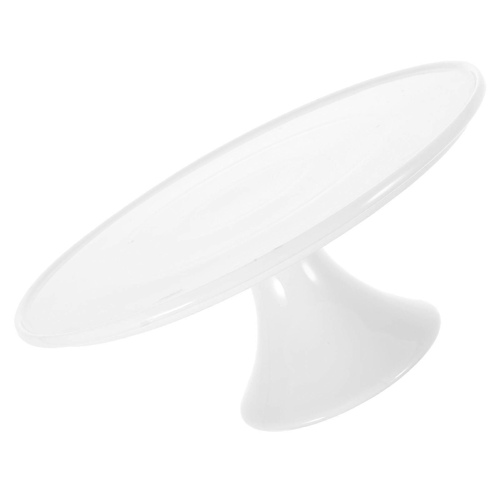 Ceramic Cake Tray for Cake Storage 2Pcs Decorative White Household Stand