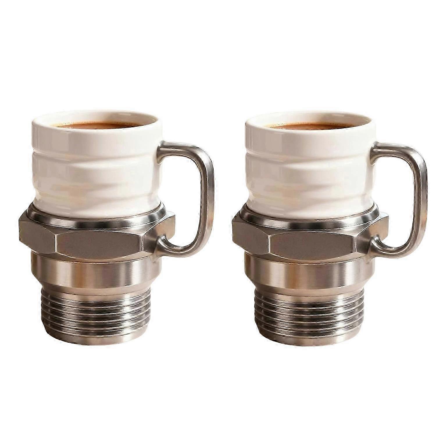 2X Spark Plug Mug, Engine Spark Plug Design, Novelty Coffee Mug