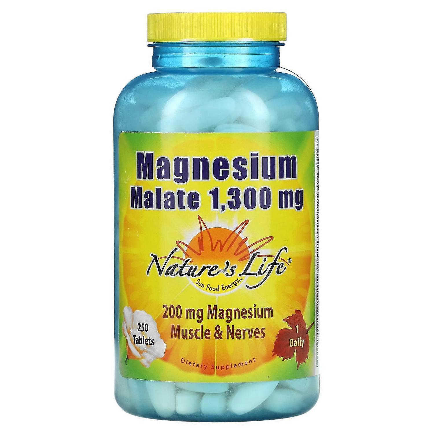 Nature's Life, Magnesium Malate, 1,300 mg, 250 Tablets