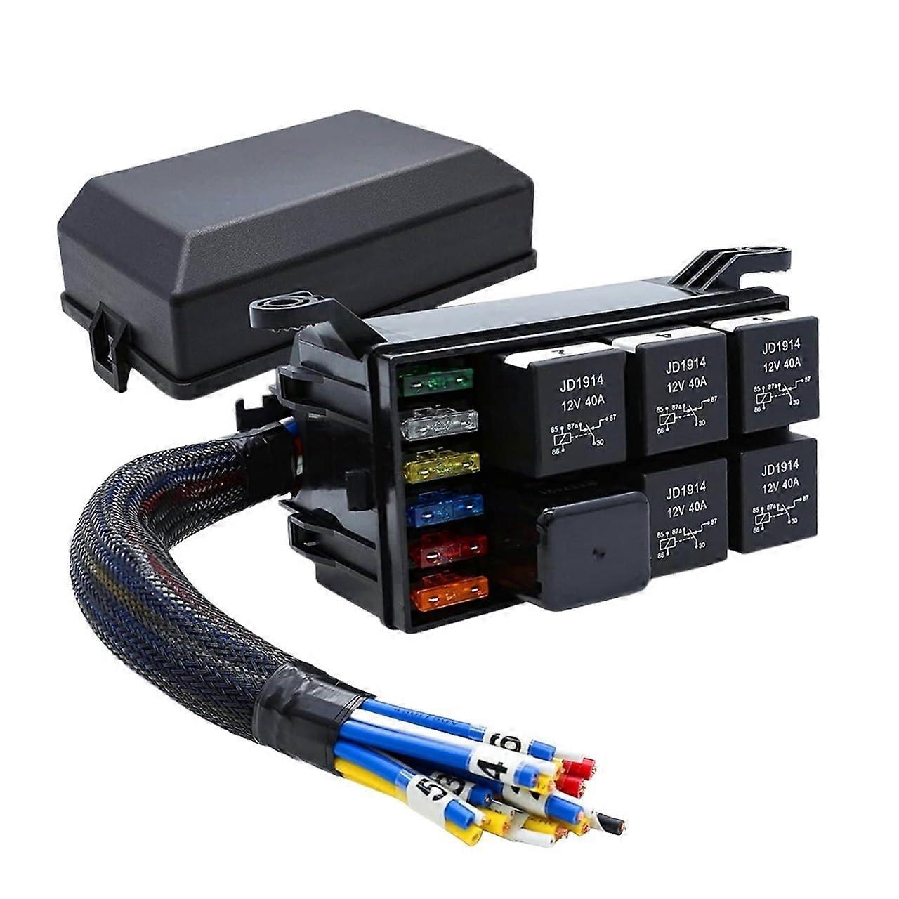 Motor Relay Prewired Motorcycle Fuse Relay Box 24V 5Pin Fuse Block And Relay Box