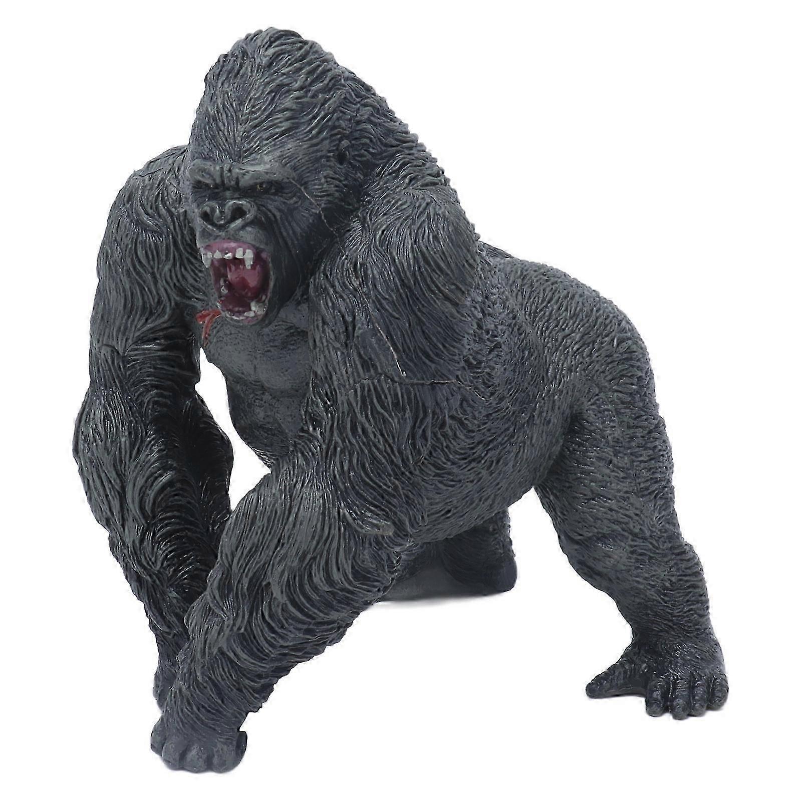 Hand-Painted Chimpanzee Figurine - Realistic Plastic Toy for Play and Display Z