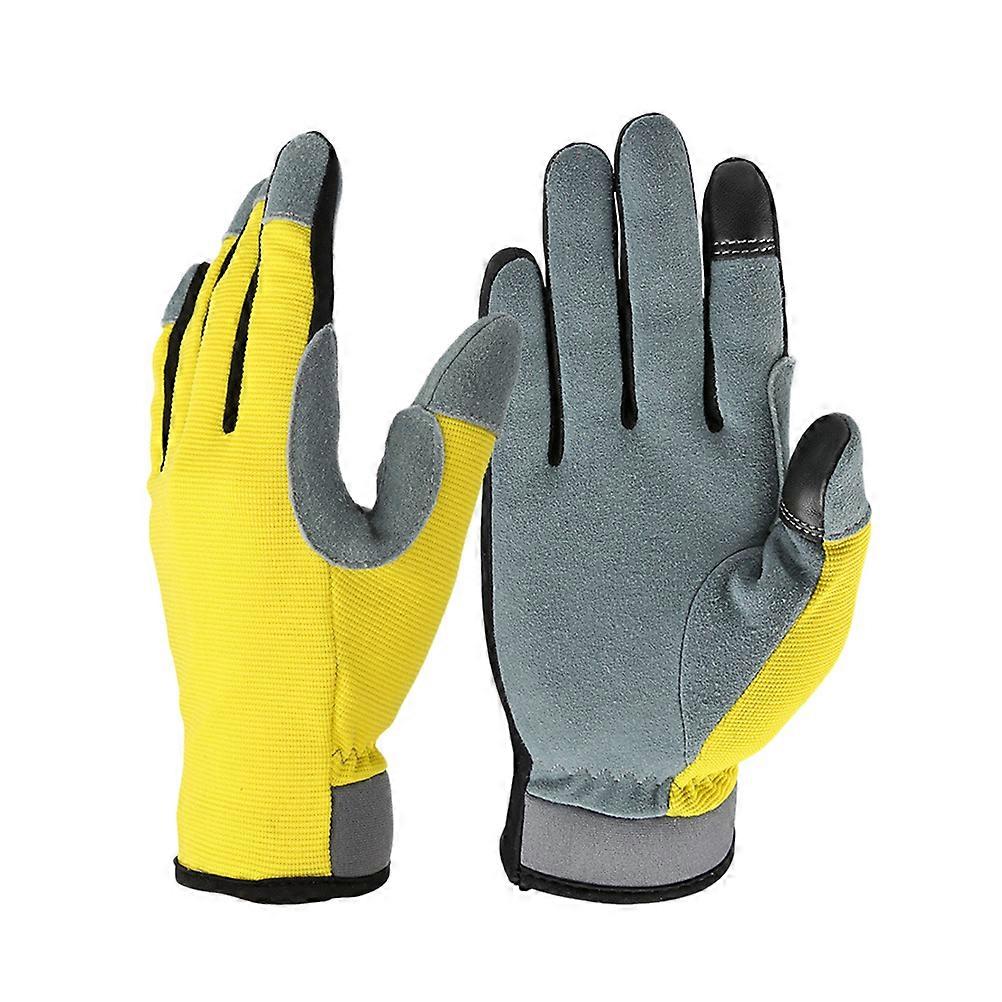 Multi Utility Gloves with Genuine Palm for Riding Use 2Pcs