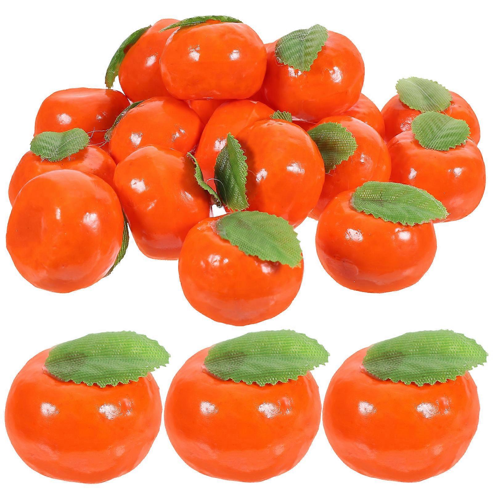 Simulation Orange Model for Decoration with 20Pcs Realistic Fruit Ornaments