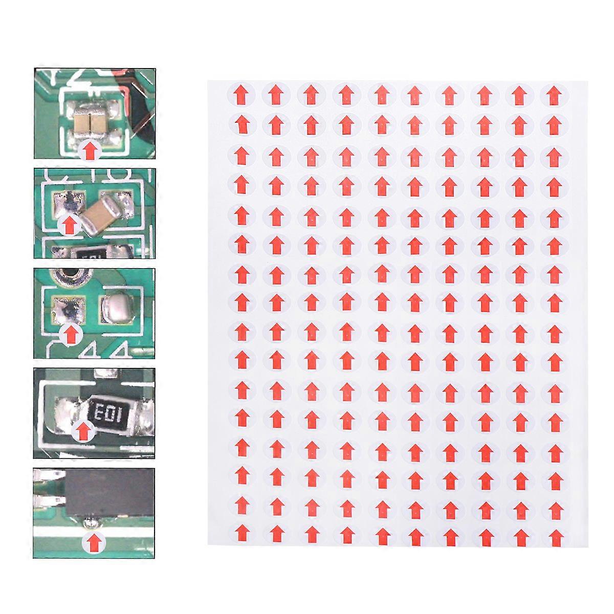 32000 Pcs Adhesive Defect Indicator Labels For Marking Defects In Home Office And Industrial Inspections With Bright Red Circular Design