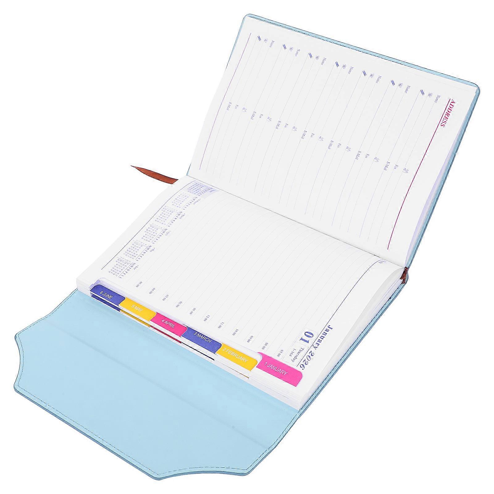 2Pcs Year Planner Notebook 2026 for Daily Agenda and Task Management