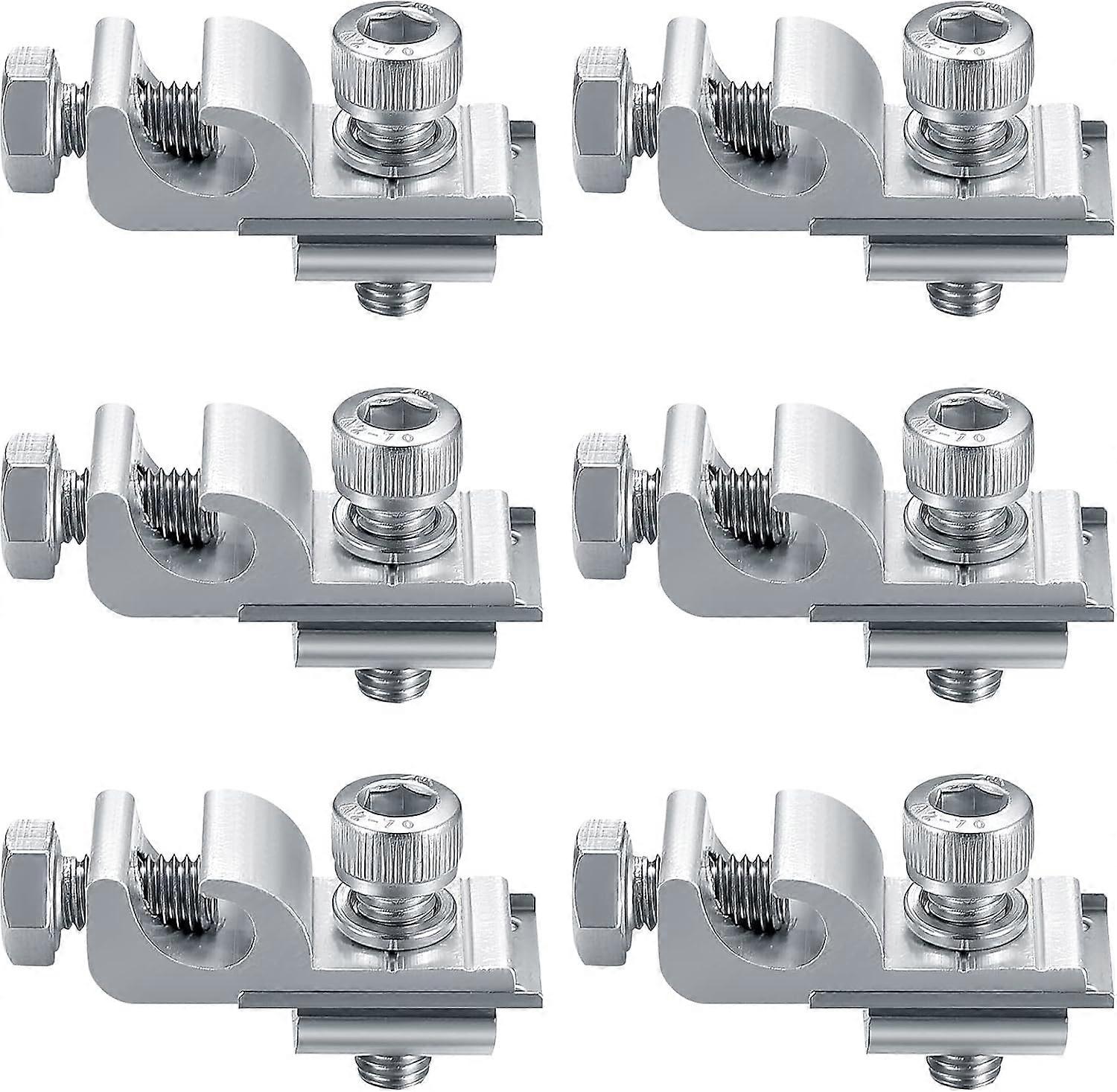 6 Pcs Standard Solar Panel Grounding Clips, Solar Mounting System