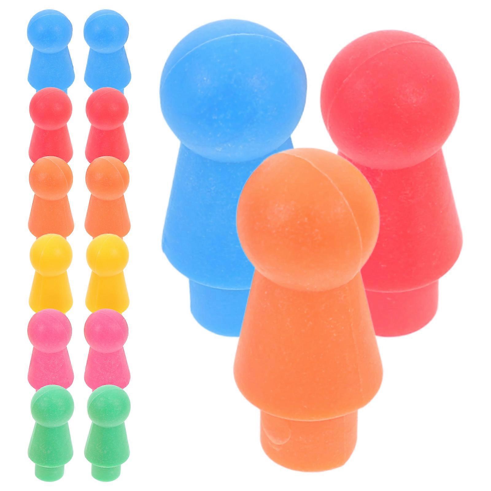 Plastic Flight Chess Pieces Pawn Chess Pieces for Board Game 60Pcs Set