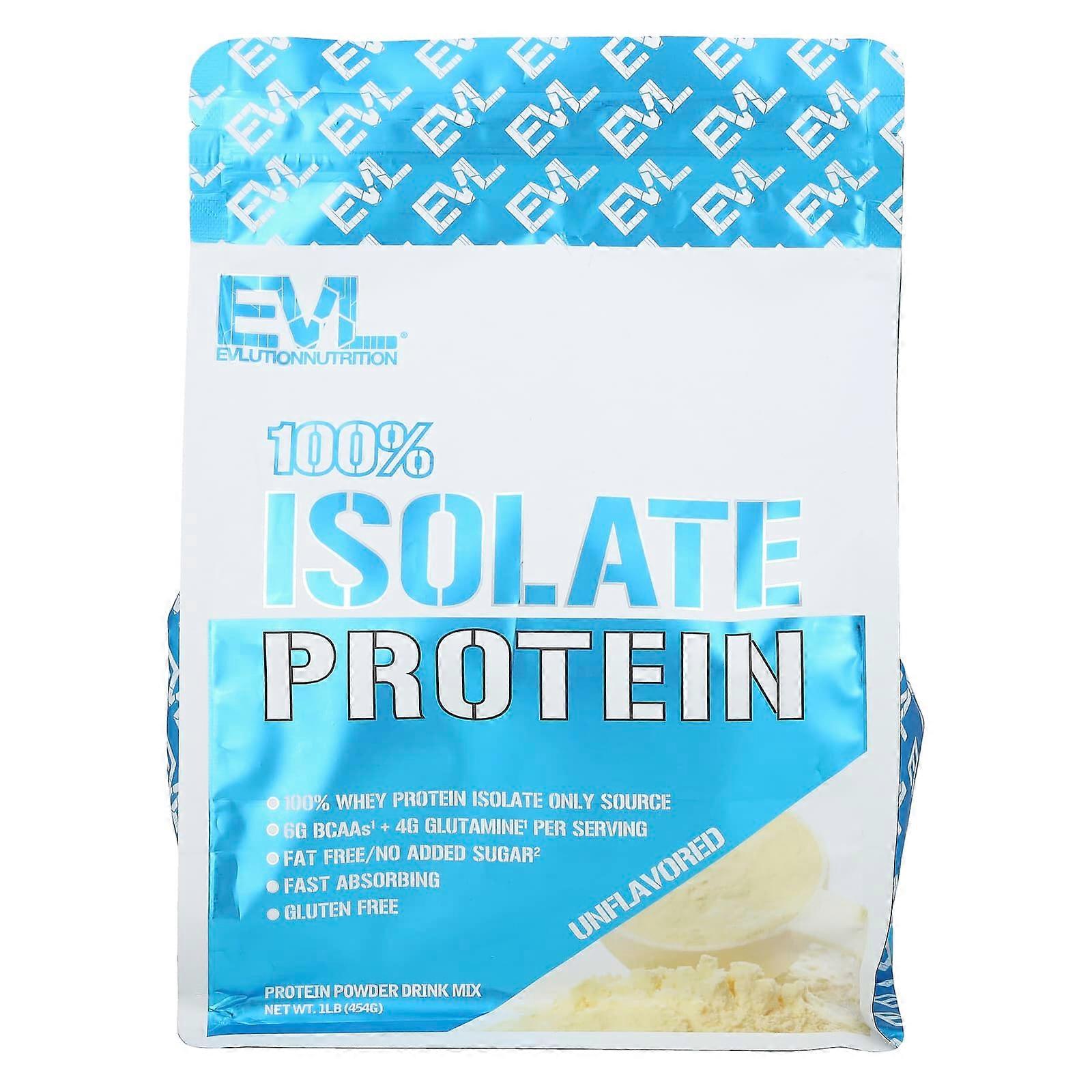 100% Isolate Protein, Unflavored, 1 lb (454 g)