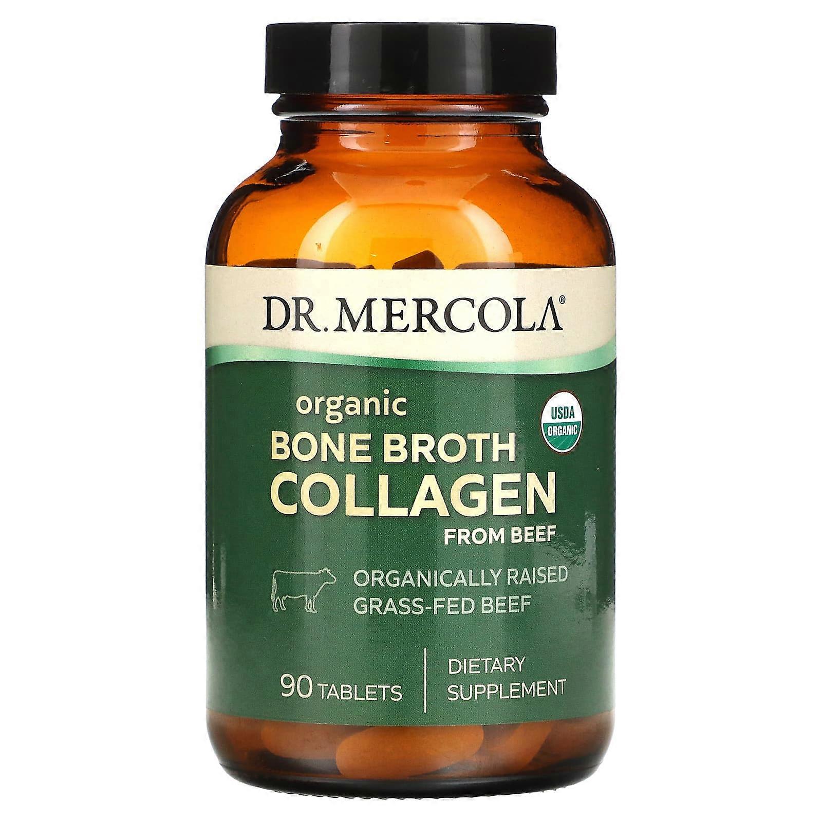 Dr. Mercola, Organic Bone Broth Collagen from Beef, 90 Tablets