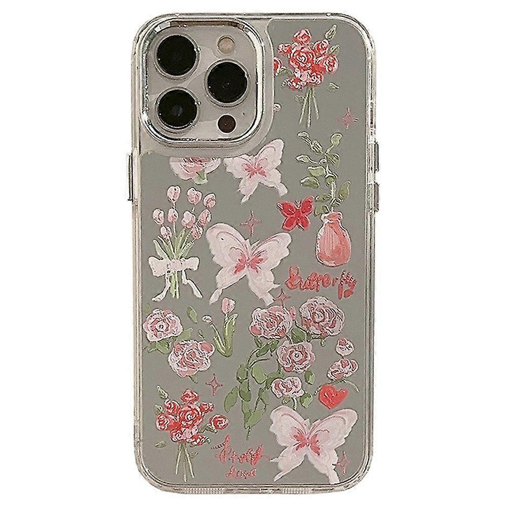 Cell Phone Cases Compatible For iPhone 15 Pro Cover Pattern Printing Electroplating Mirror Surface TPU Shell