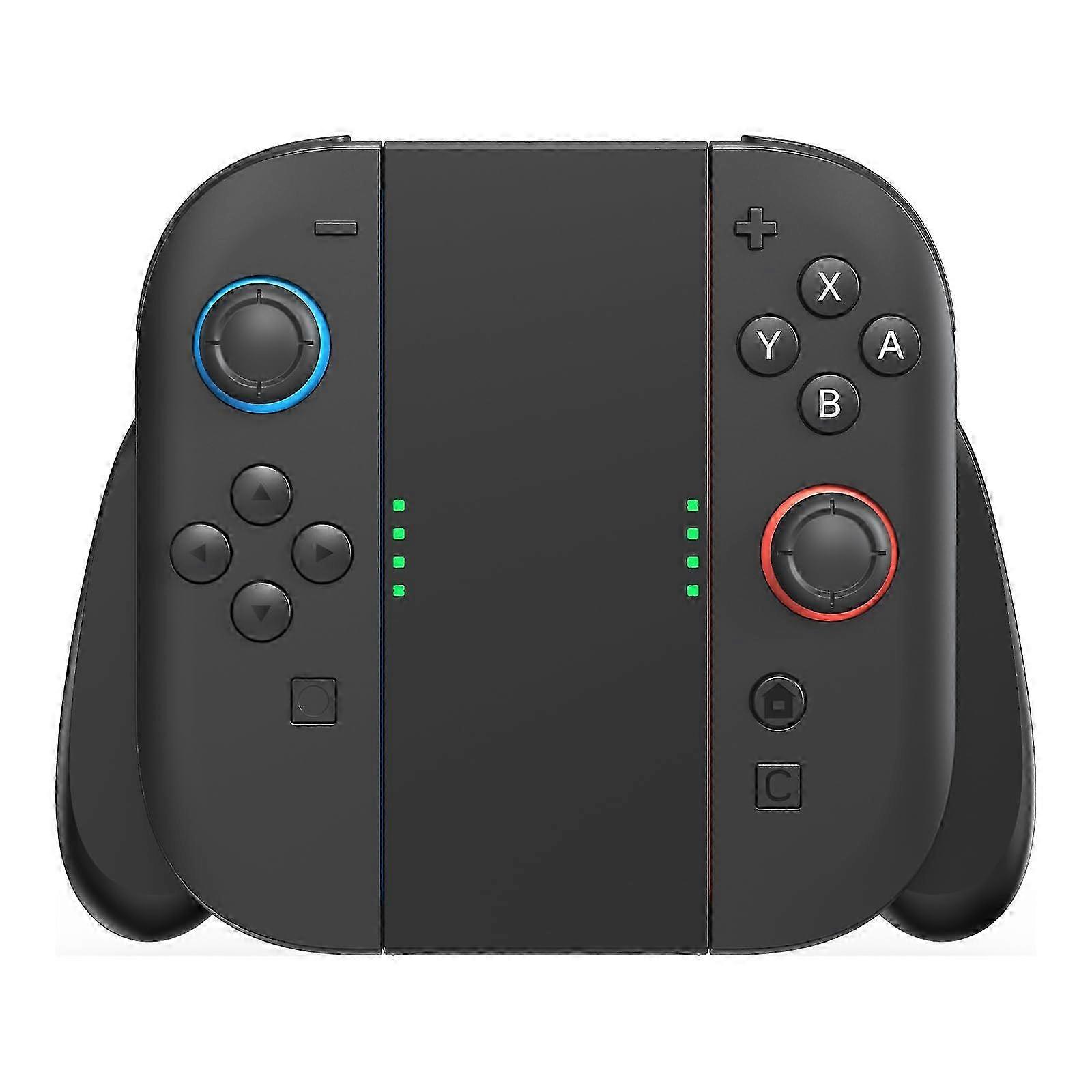 Grip Compatible With Switch 2 Controller Accessories, Ergonomic Silicone Handle, NonSlip, Black